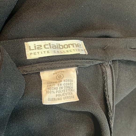 NWT Liz Claiborne Petite Collection Black Overall Midi Dress 8P - Picture 6 of 7